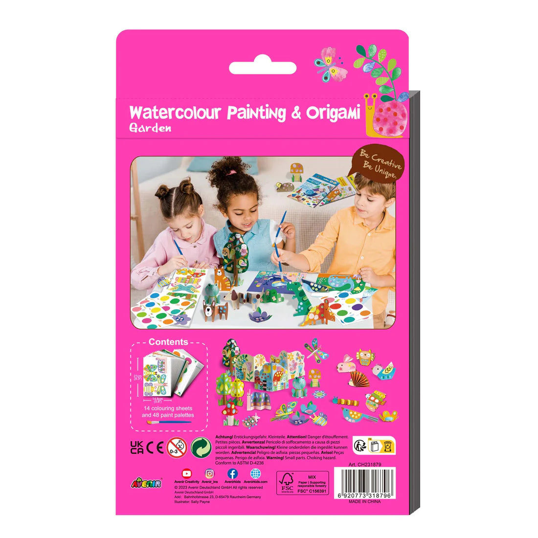 Watercolour Painting & Origami Garden