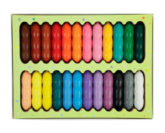 Haku Yoka Happy Pea Pod Crayons 24 Colours