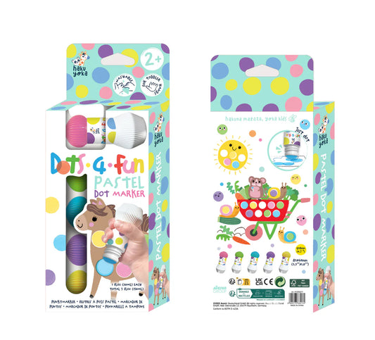 Haku Yoka 5 Dot Markers Pastel Colours
