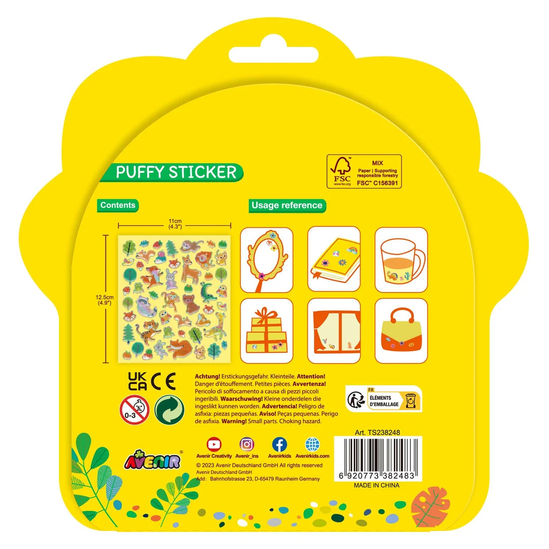 Puffy Stickers Animals