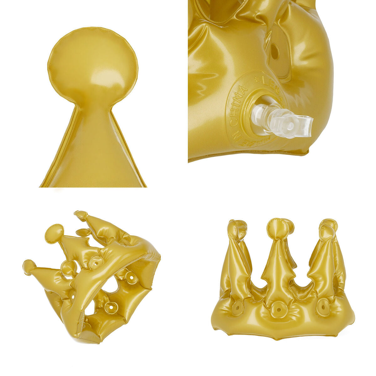 Gold Inflatable Crown - Prince - Party Prince