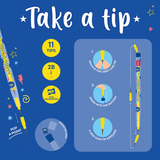 Monster Stackable Pencil with Eraser - Take a Tip