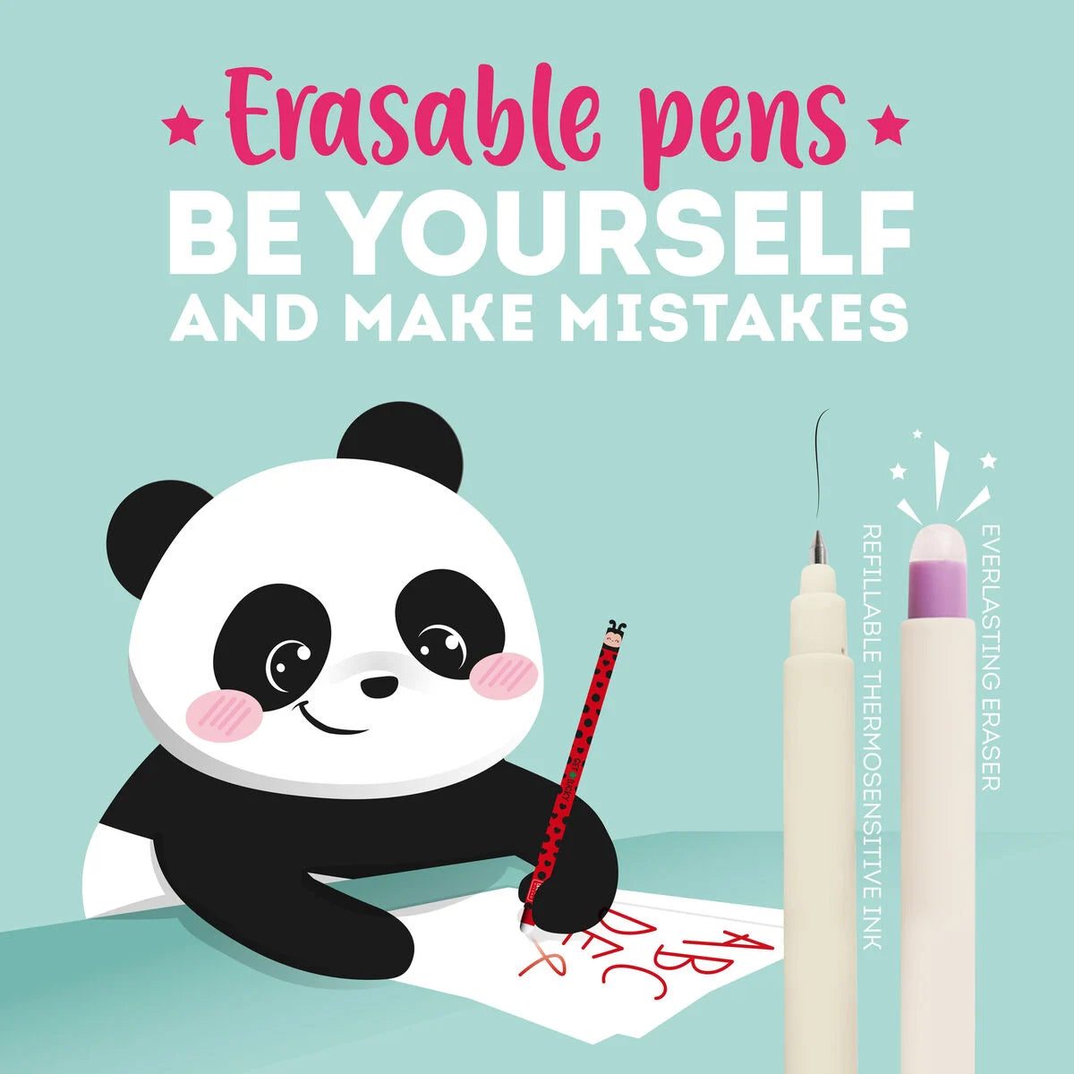 "Get Lucky" Ladybug Erasable Gel Pen - Erasable Pen