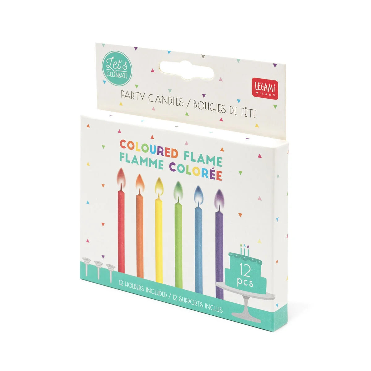 Party Candles with Coloured Flames