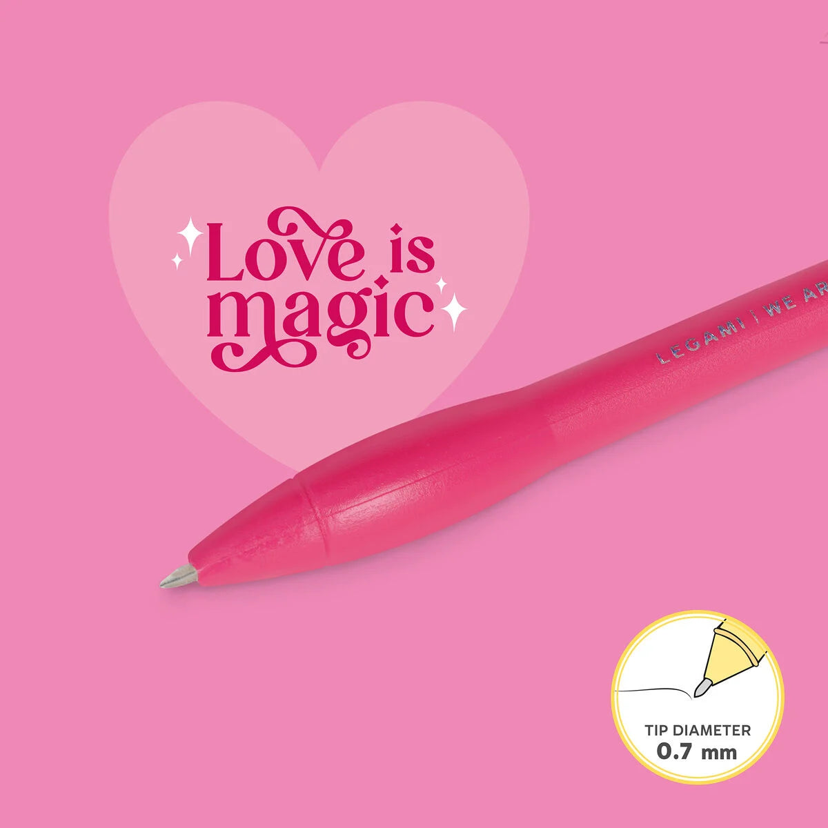 Light-up Ballpoint Pen - Heart - Writing is Magic