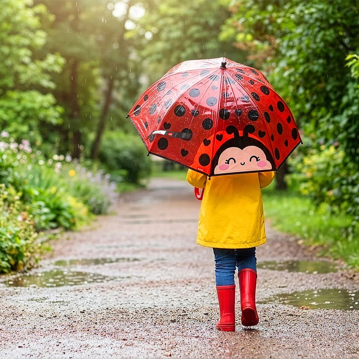 Legami Ladybug Kids' Umbrella - Dancin’ in the Rain