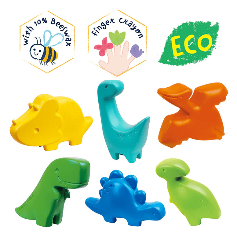 Haku Yoka Dino Finger Crayons