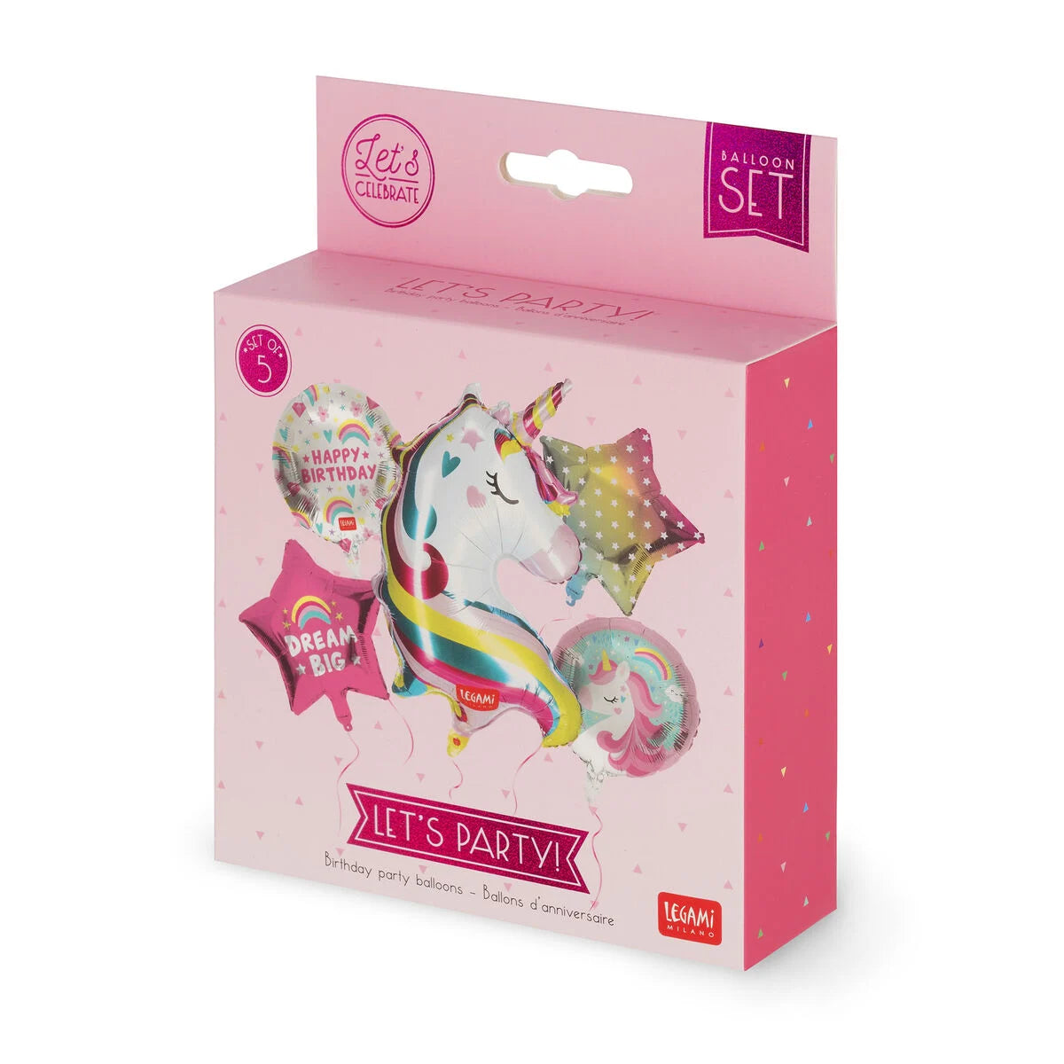 Set of 5 Unicorn Birthday Party Balloons - Let’s Party!
