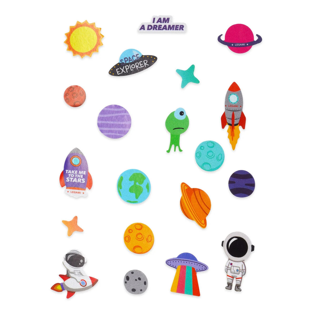 Legami Space Reflective Bike Stickers - Ride With Style