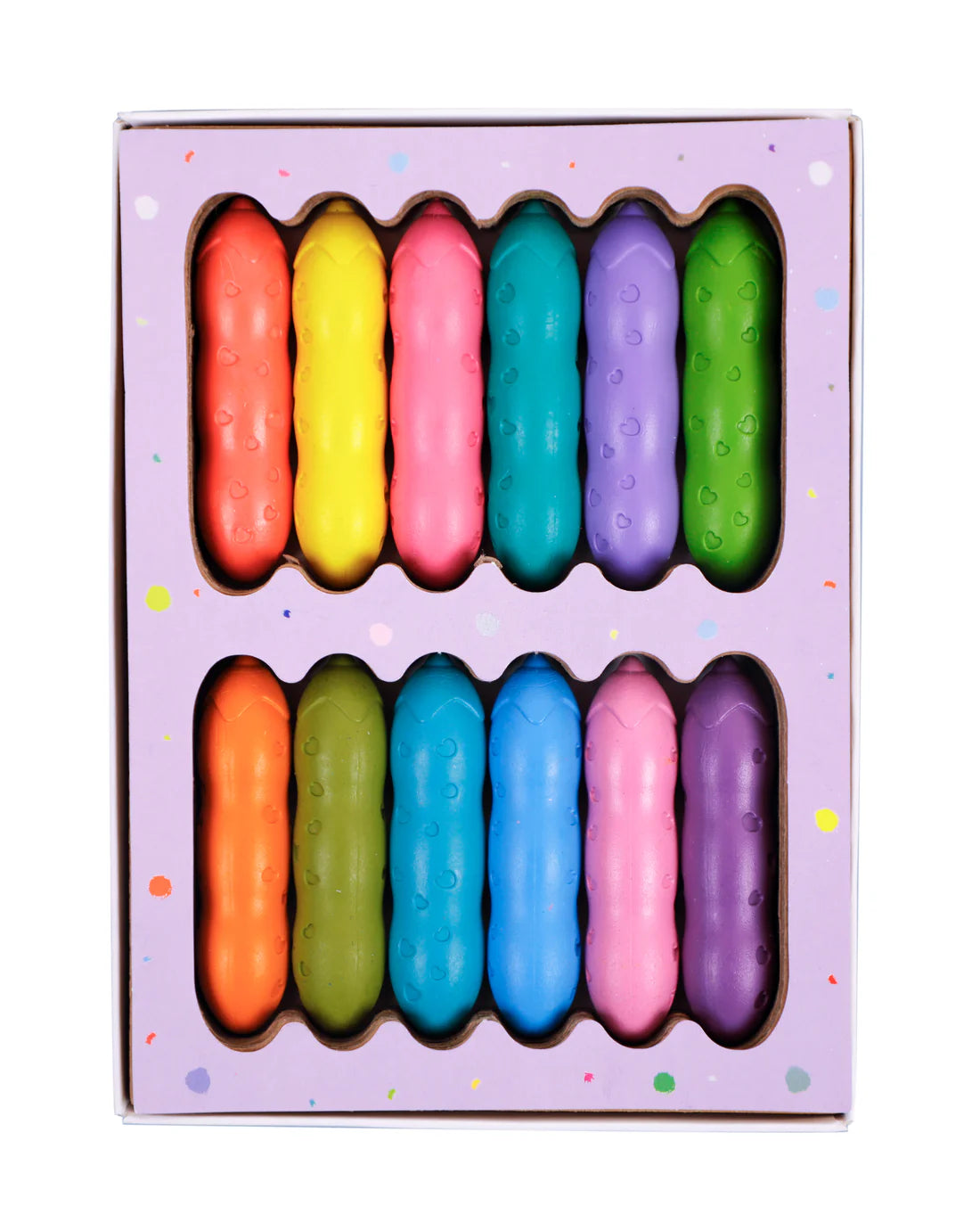 Haku Yoka  Happy Pea Pod Crayons 12 Pastel Colours