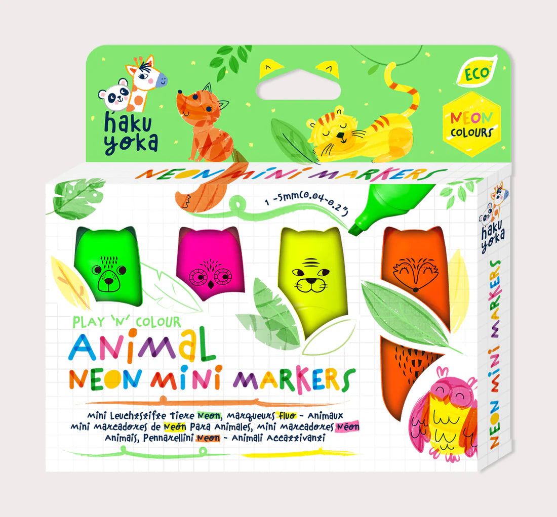 Haku Yoka  Animal Neon Mini Markers