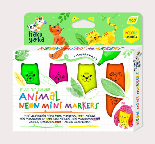 Haku Yoka  Animal Neon Mini Markers