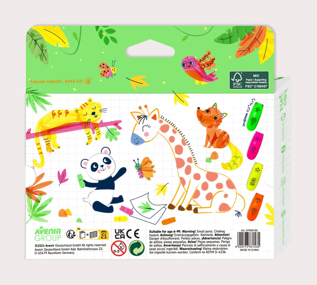 Haku Yoka  Animal Neon Mini Markers