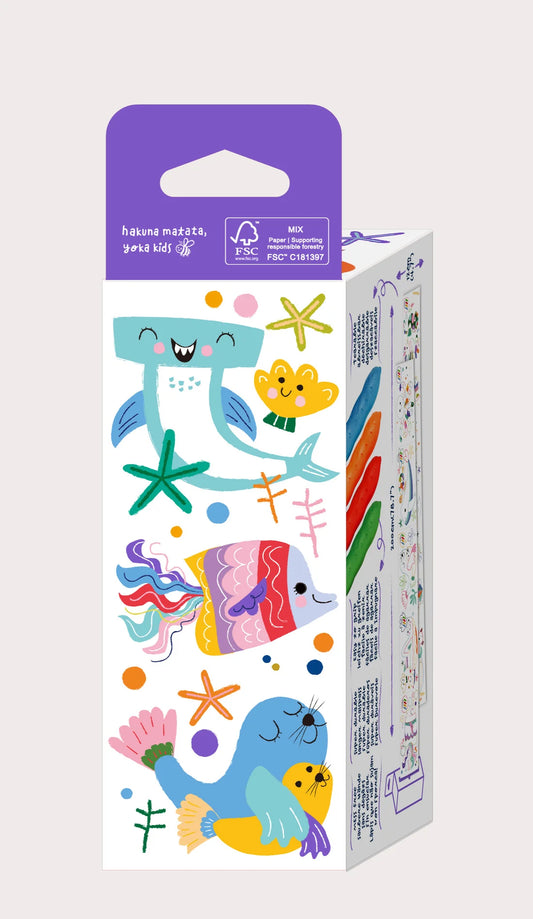 Haku Yoka Mini Colouring Roll Kit Sealife
