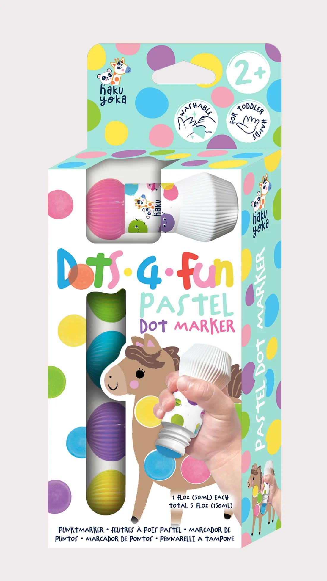 Haku Yoka 5 Dot Markers Pastel Colours