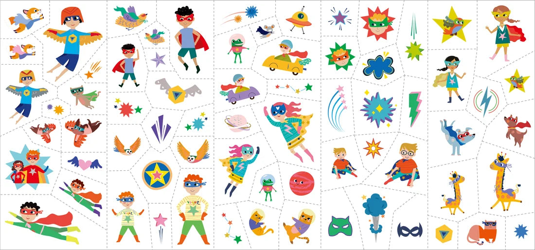 Face Sticker and Tattoos Superheroes