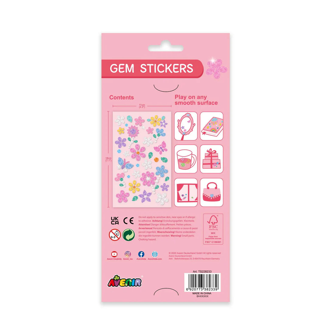Avenir  Gem Stickers Flowers