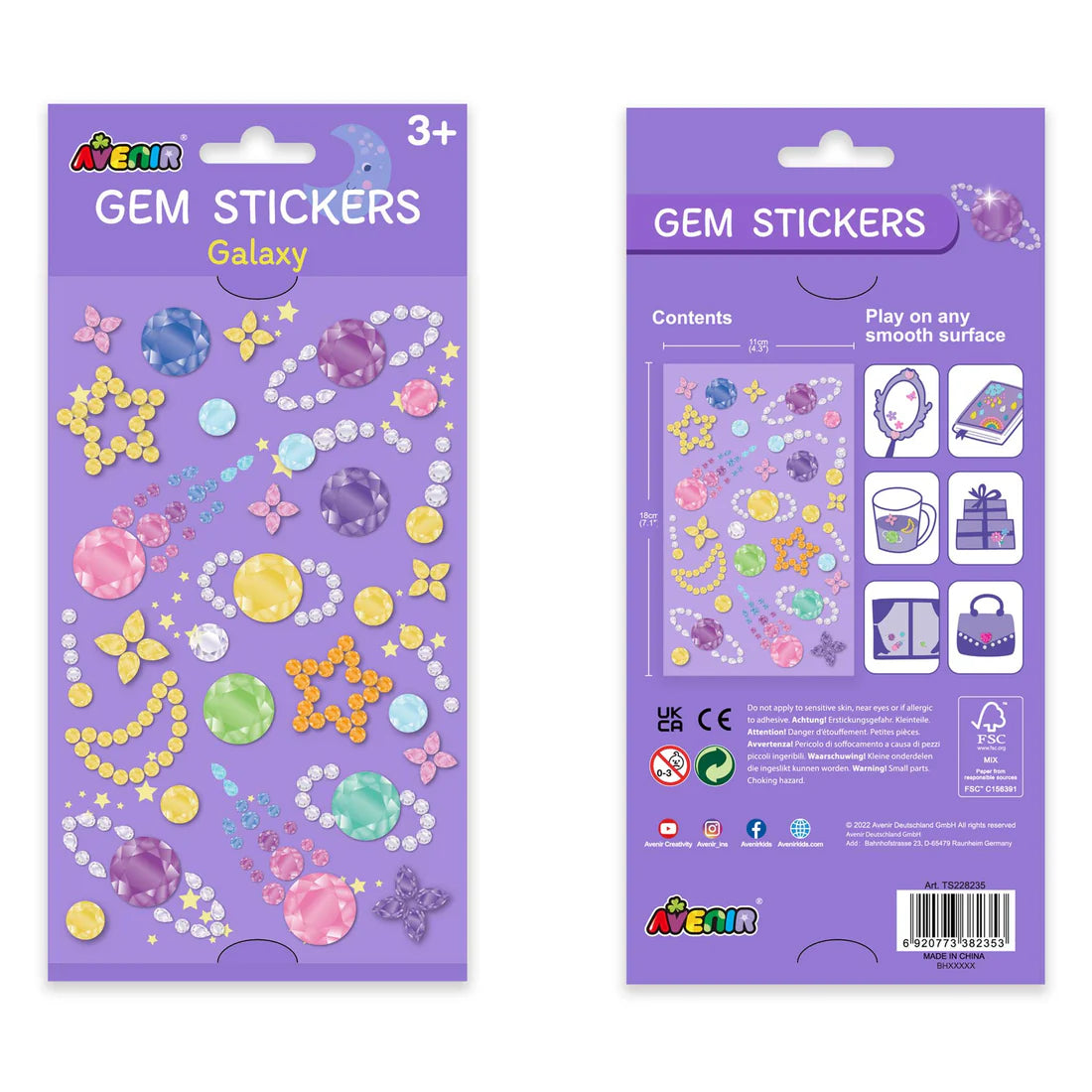 Avenir Gem Stickers Galaxy