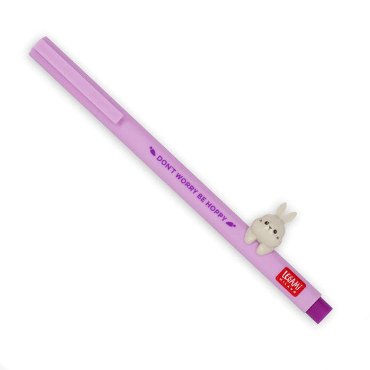 Gel Pen with "Don't Worry Be Hoppy" Bunny Animal Decoration - Lovely Friends