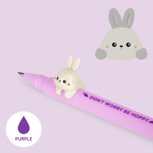 Gel Pen with "Don't Worry Be Hoppy" Bunny Animal Decoration - Lovely Friends