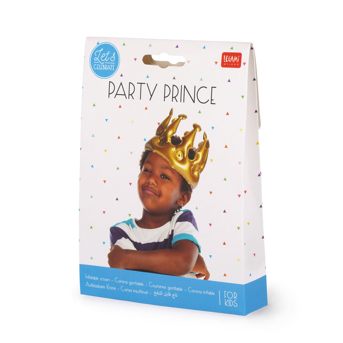 Gold Inflatable Crown - Prince - Party Prince