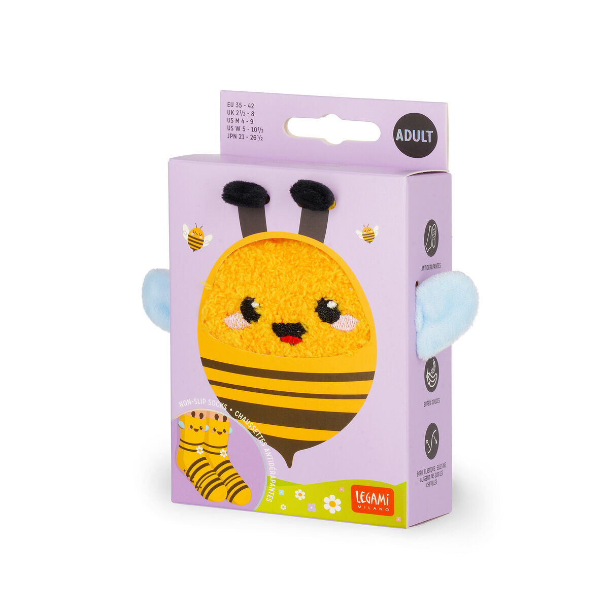 Non-Slip Bee Socks for Adults - It's a Match!