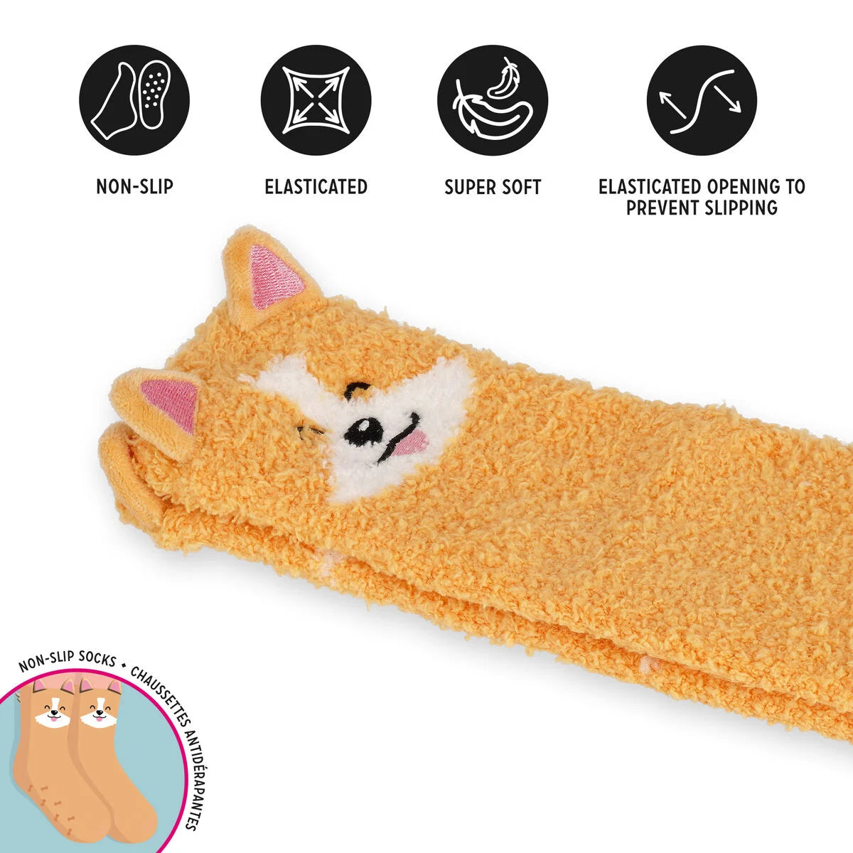 Non-Slip Corgi Socks for Adults - It's a Match!