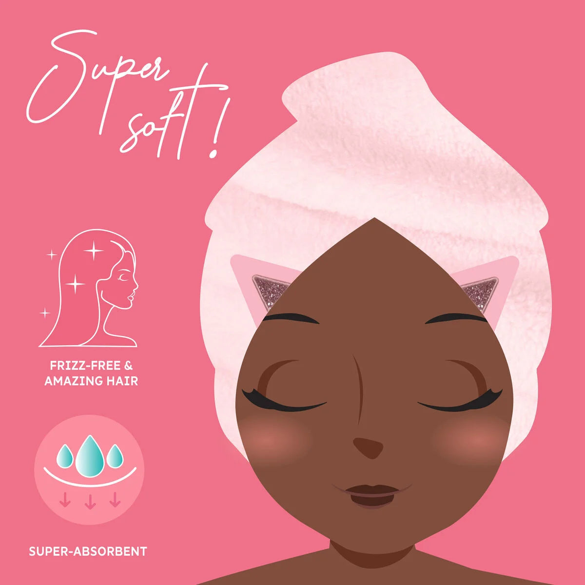 Kitty Hair Turban Towel - Love My Hair