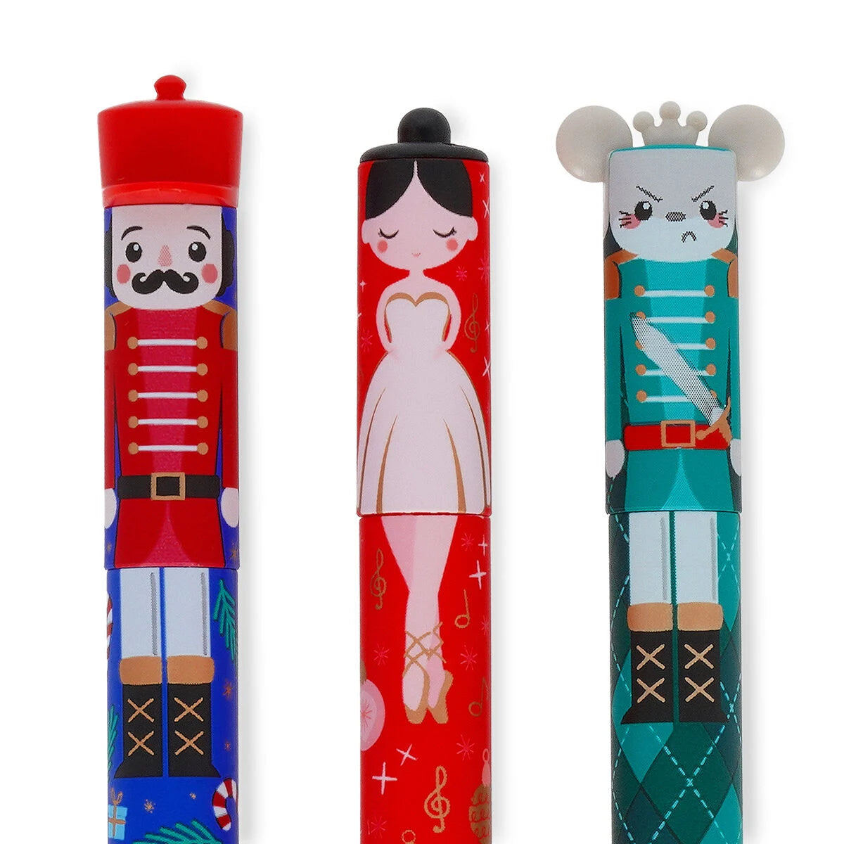 Legami Limited edition Christmas Set of 3 Erasable Gel Pens - The Nutcracker