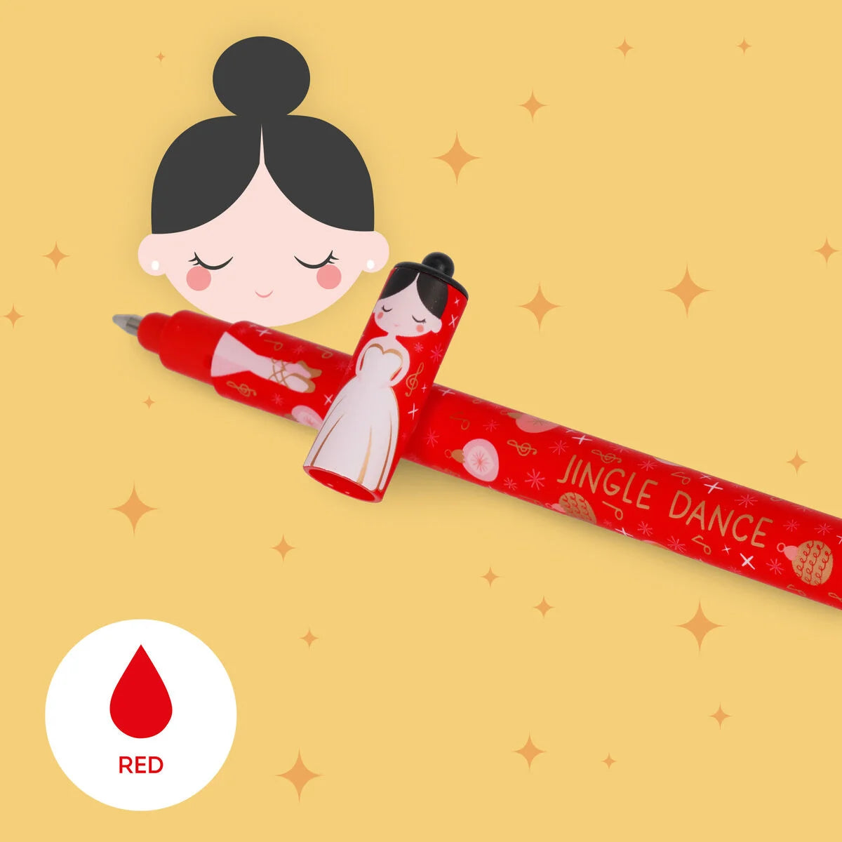 Legami Limited edition Christmas Set of 3 Erasable Gel Pens - The Nutcracker