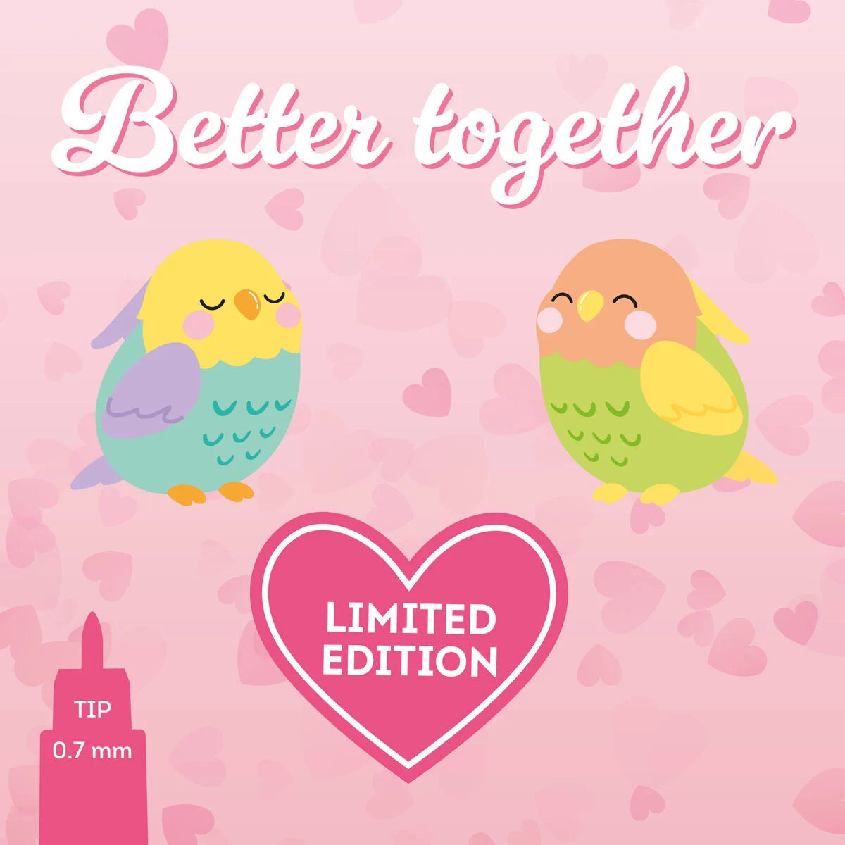 Limited Edition Set of 2 Erasable Gel Pens - Better Together Valentines day collection