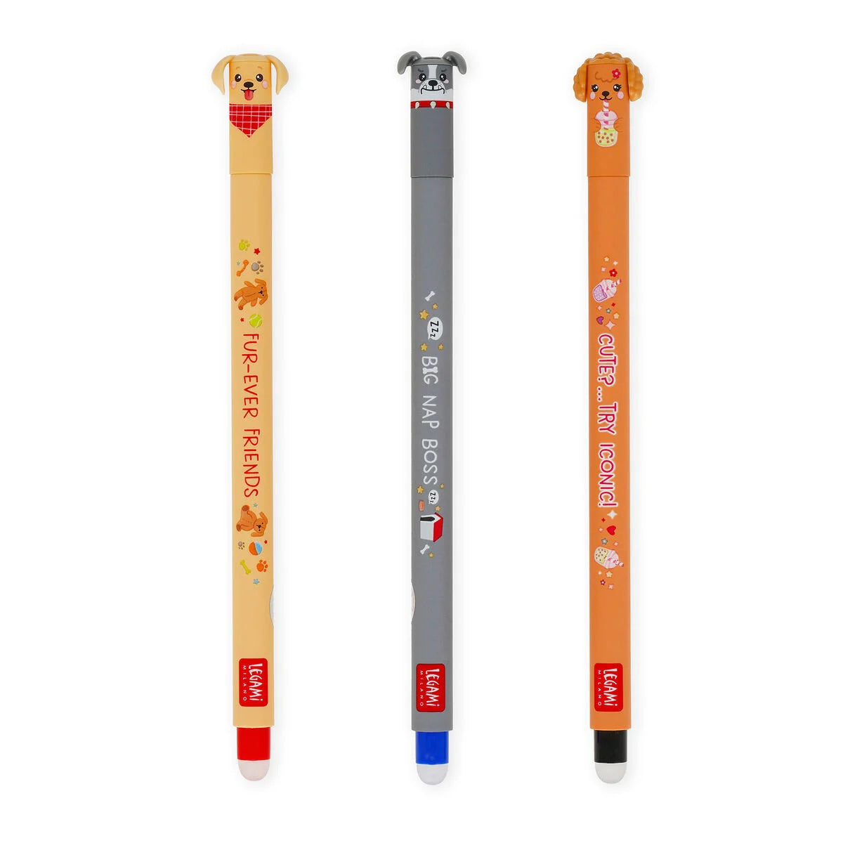 Set of 3 Erasable Pens - Fur-ever Friends