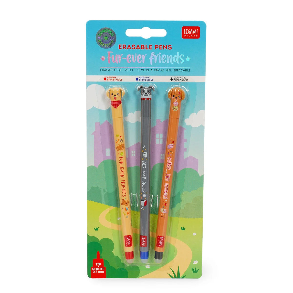Set of 3 Erasable Pens - Fur-ever Friends
