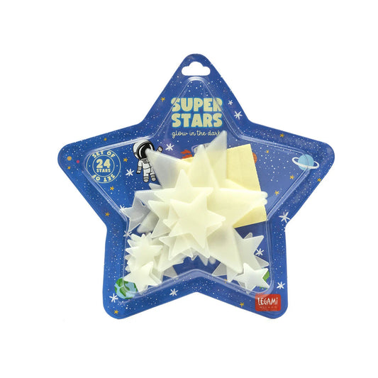 Legami Adhesive Glow-in-the-Dark Stars - Super Stars