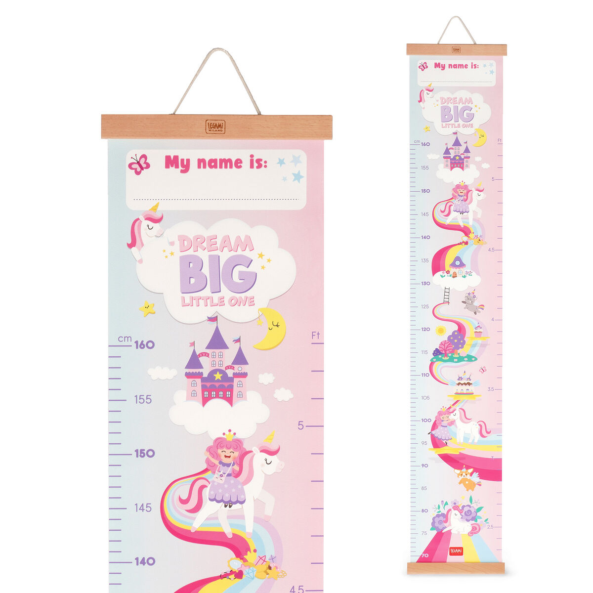 Wall-Hanging Height Chart - Unicorn