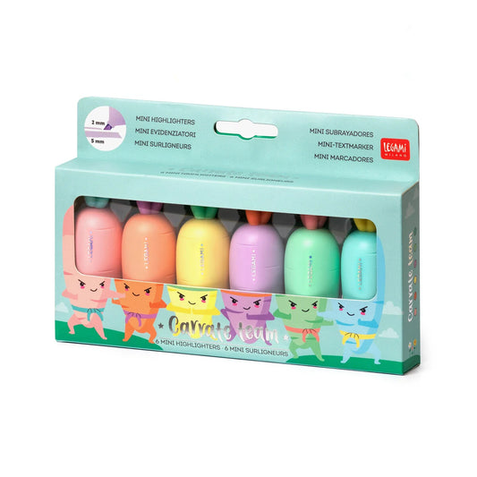 Set Of 6 Mini Highlighters - Carrate Team