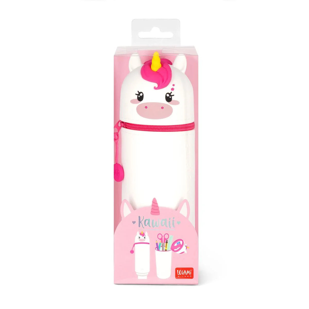 Unicorn "Believe in Magic" 2-in-1 Silicone Pencil Case