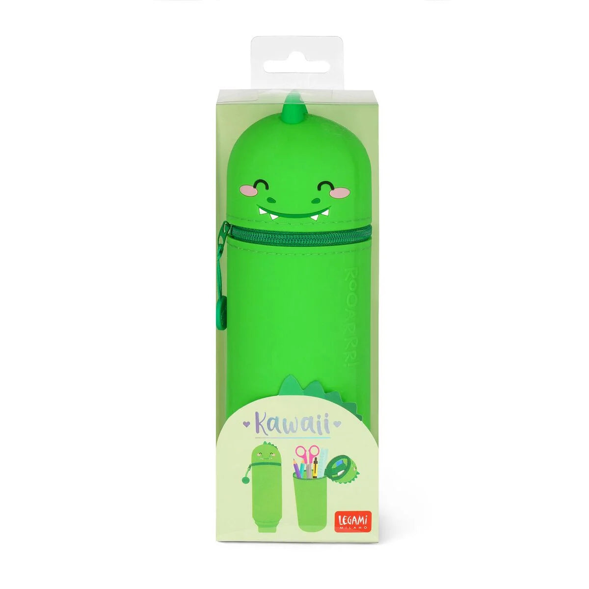 Dino "Roooarr" 2-in-1 Silicone Pencil Case