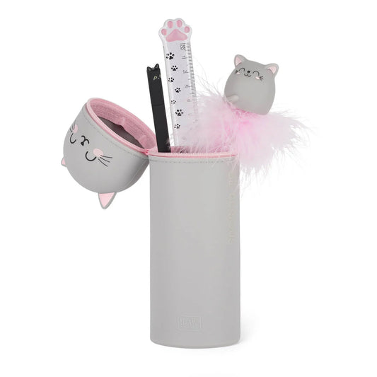 Kitty "Be Curious" 2-in-1 Silicone Pencil Case
