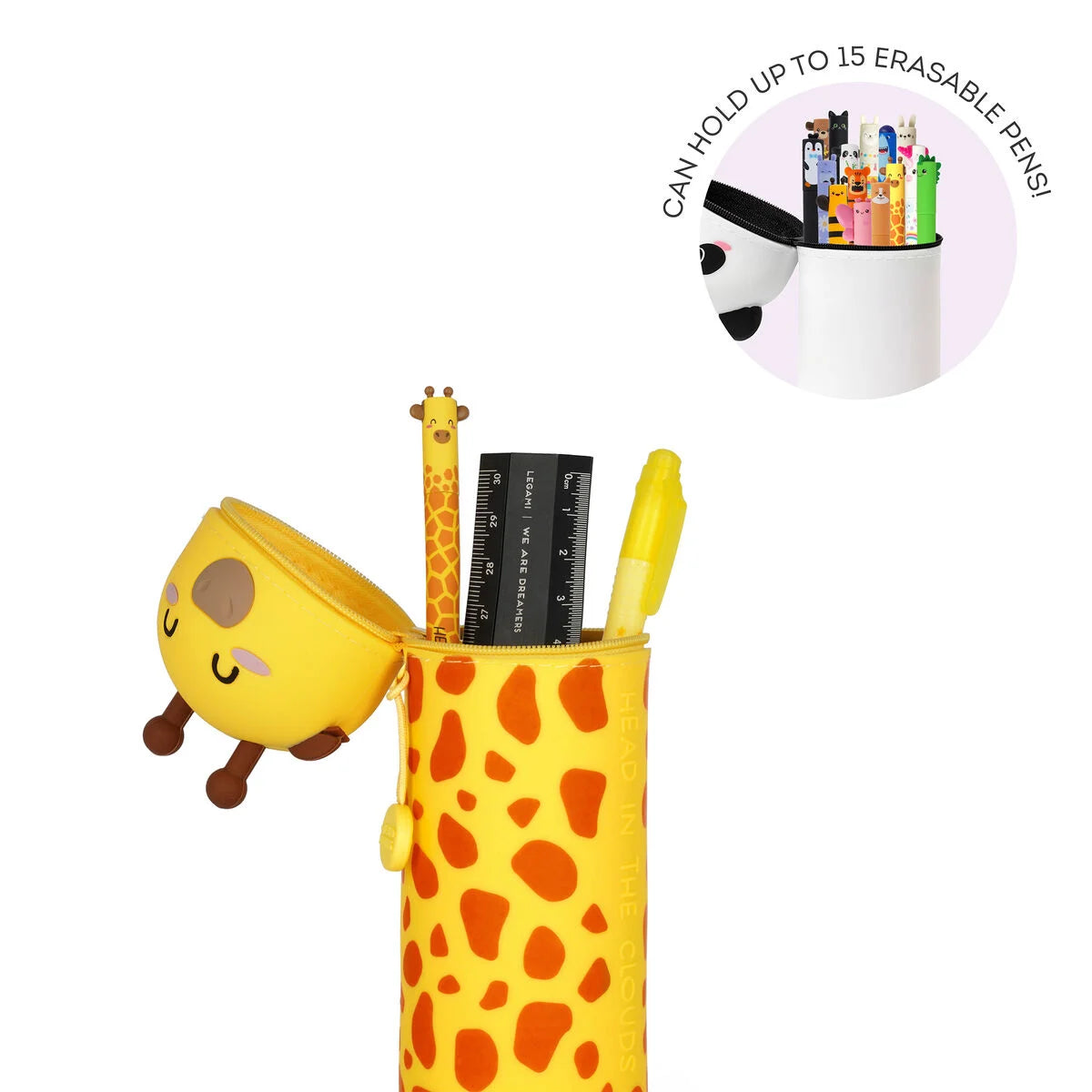 Giraffe "Head In The Clouds" 2-in-1 Silicone Pencil Case