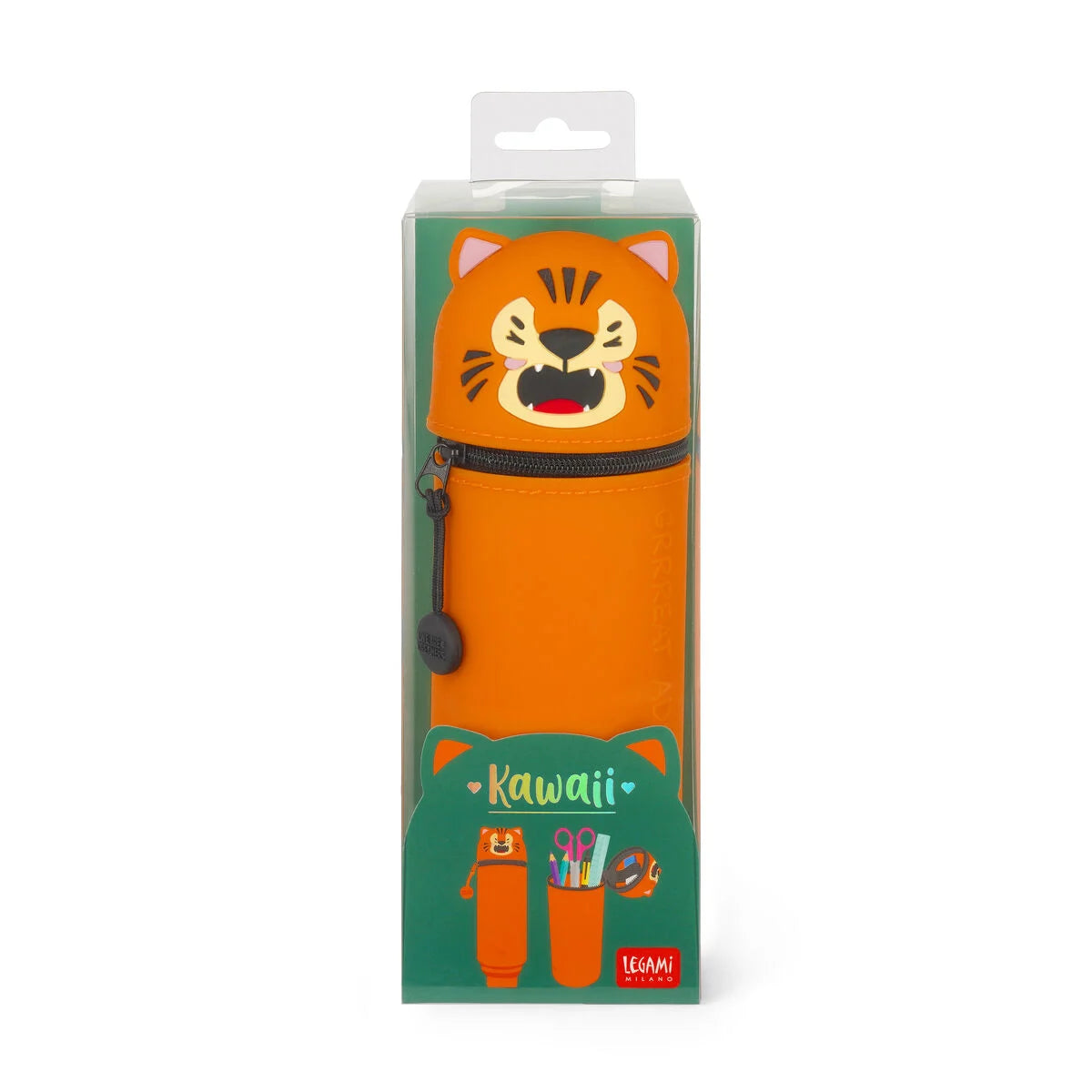 Tiger "Grrreat Adventures" 2-in-1 Silicone Pencil Case