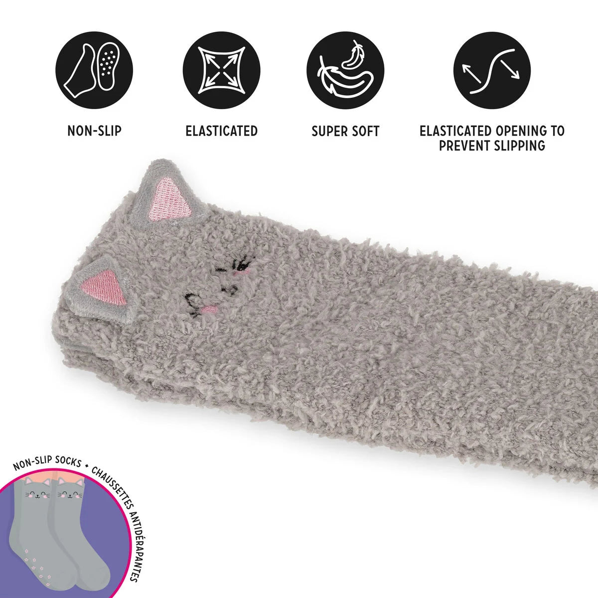 Non-Slip Kitty Socks for Kids - It's a Match!