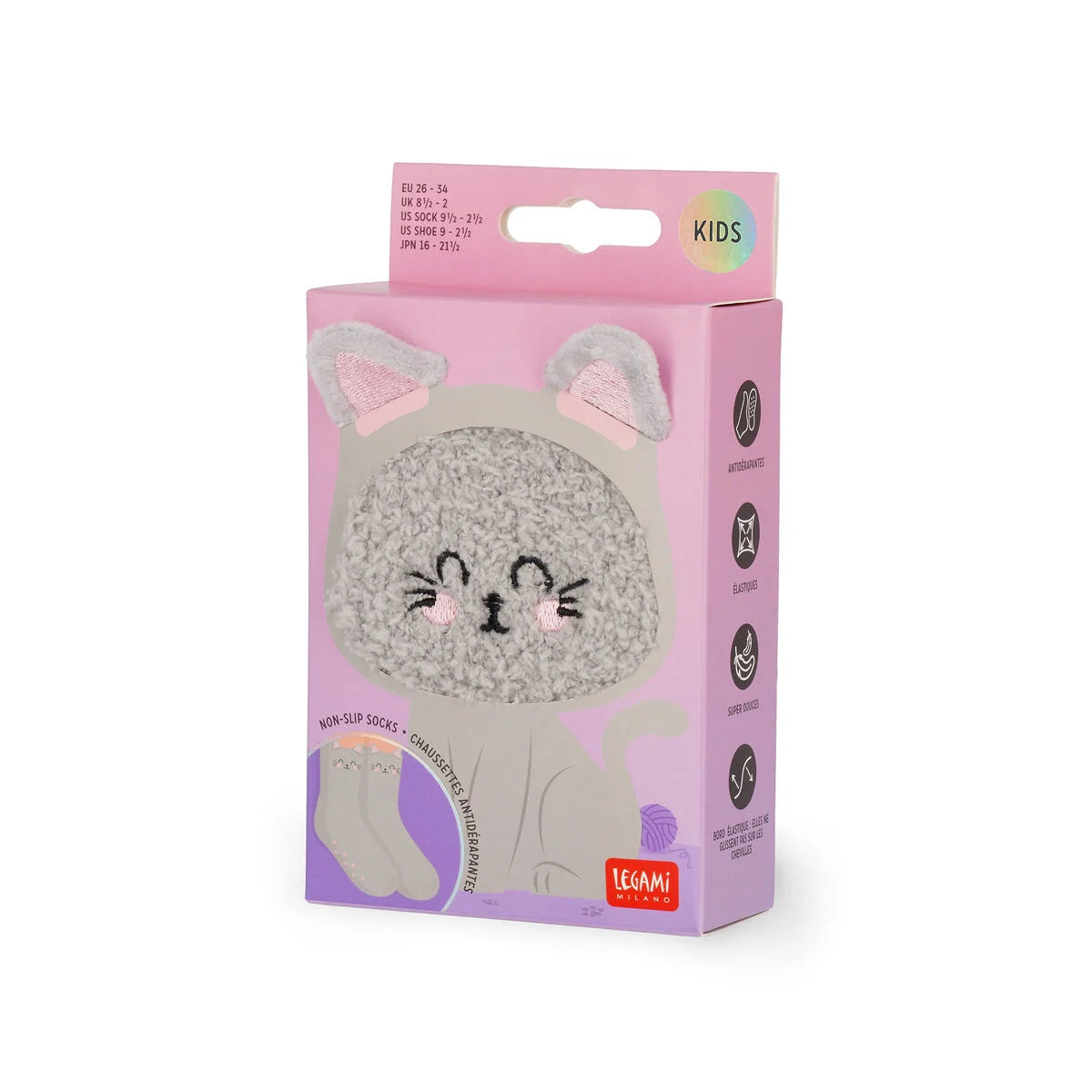 Non-Slip Kitty Socks for Kids - It's a Match!