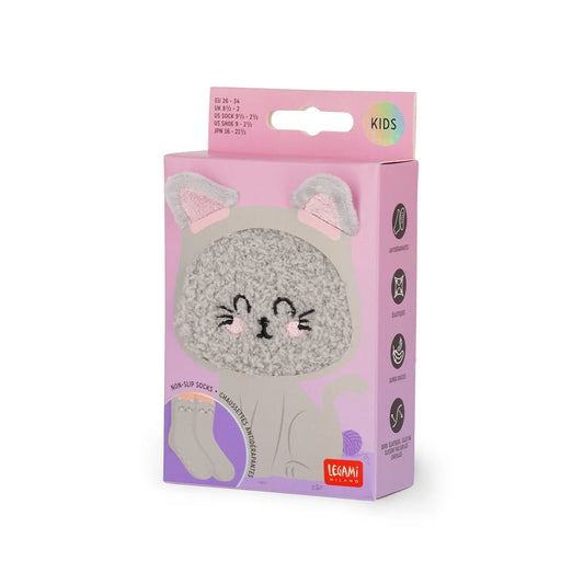 Non-Slip Kitty Socks for Kids - It's a Match!