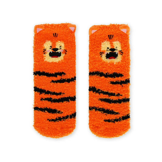 Non-Slip Tiger Socks for Kids - It's a Match!