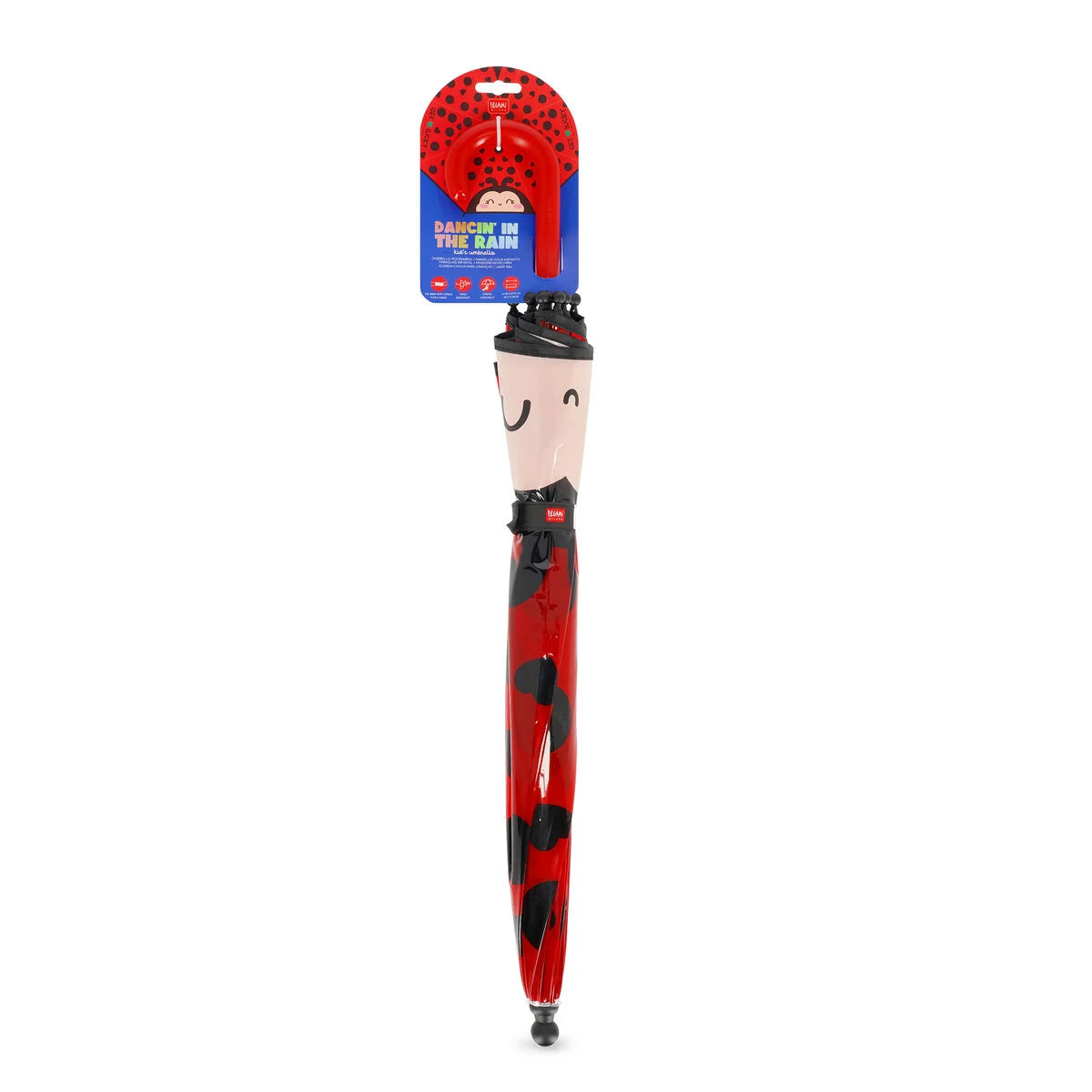 Legami Ladybug Kids' Umbrella - Dancin’ in the Rain