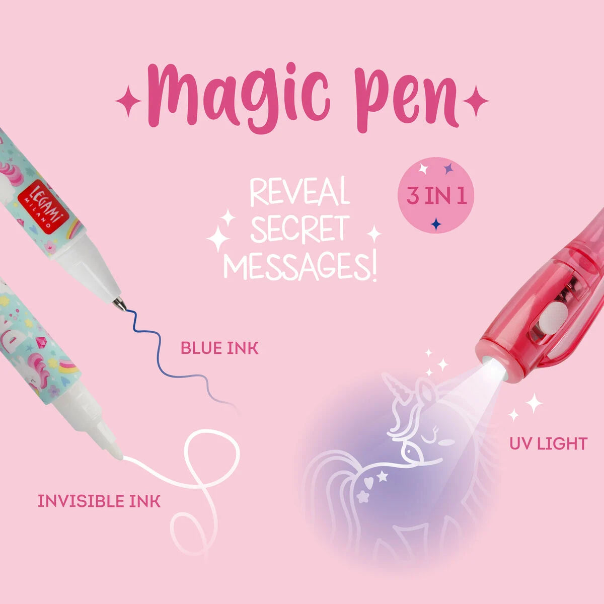 Legami Invisible Ink Pen - Unicorn - Magic Pen