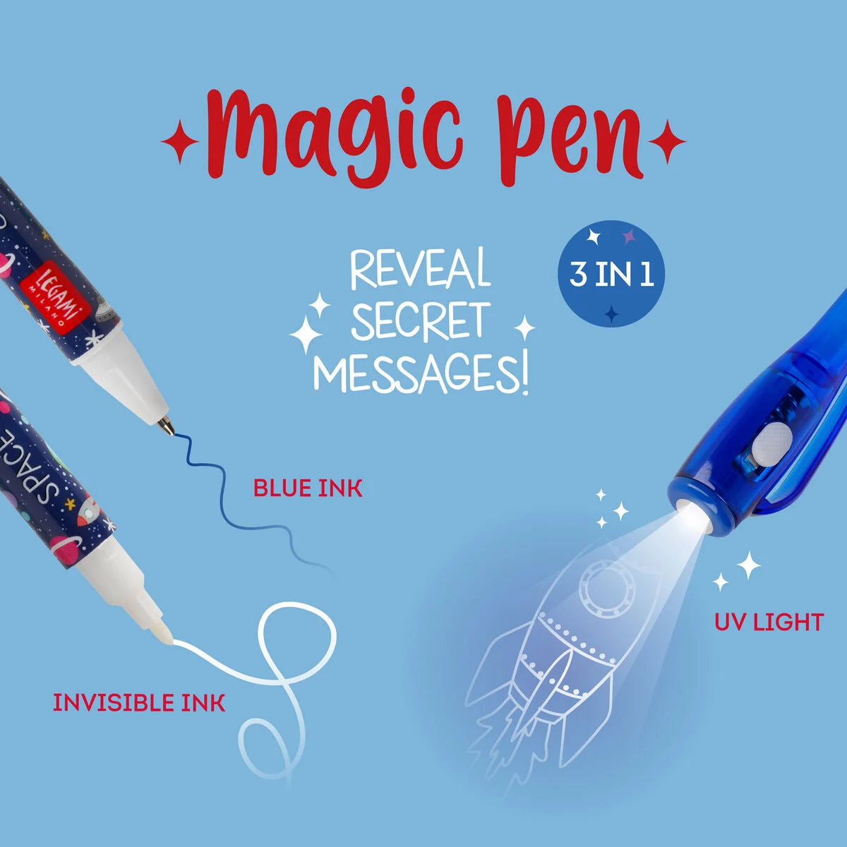Legami Invisible Ink Pen - Space - Magic Pen