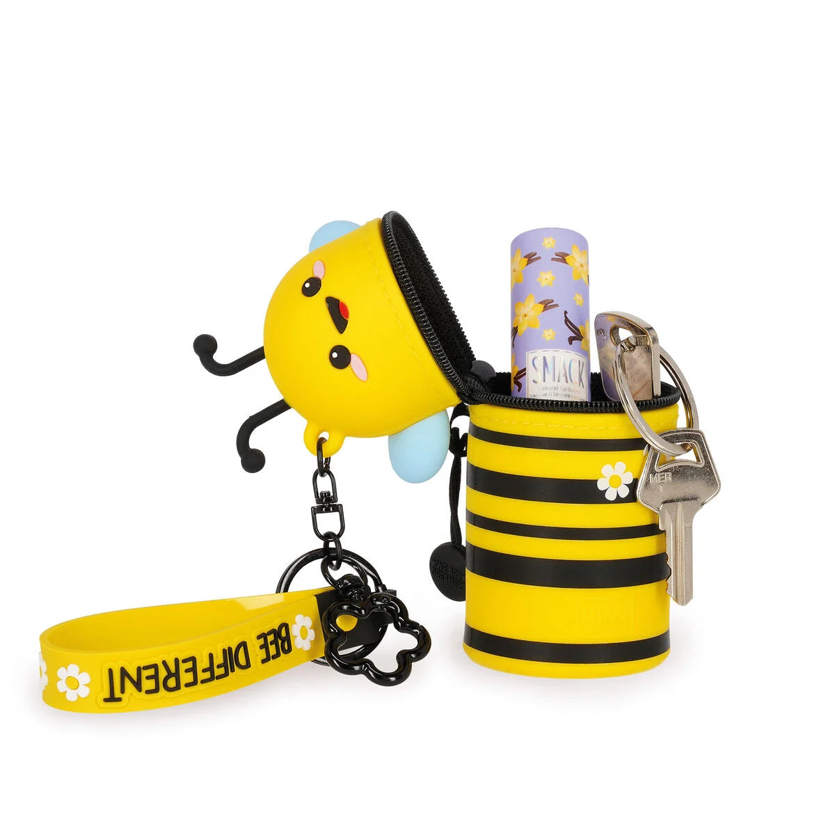 Bee Coin Purse with Key Ring - Mini Kawaii