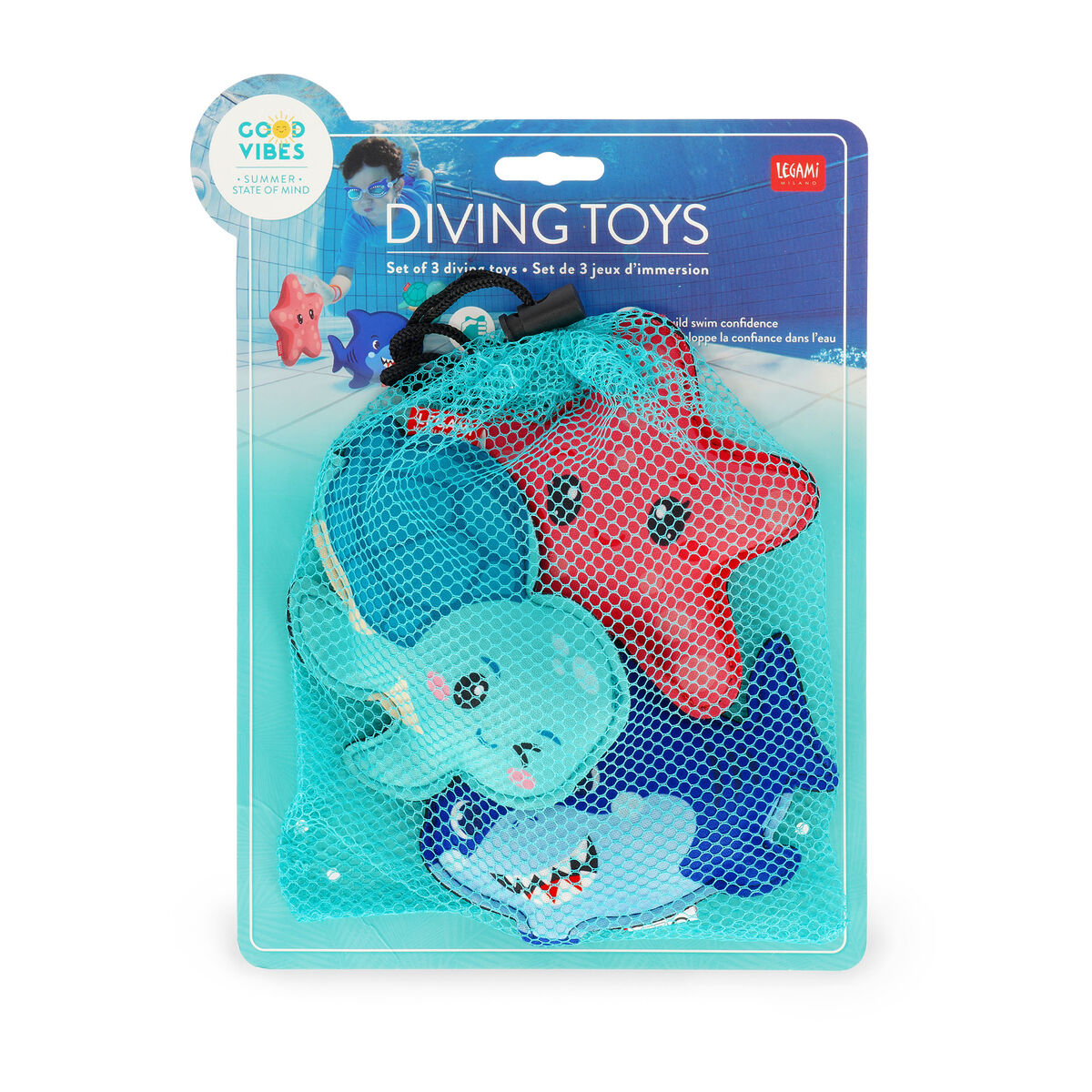 Set of three diving toys